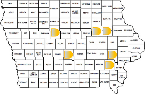 Cystic Fibrosis participation on iowa map