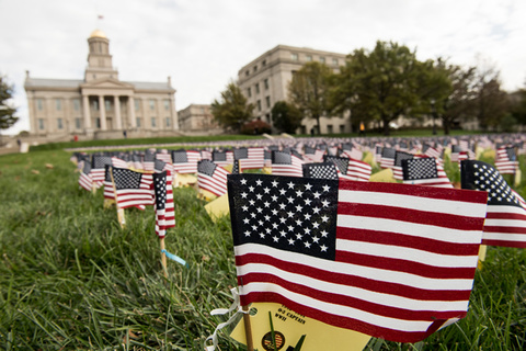 Flags at Pentacrest