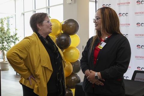 Alyssa Wessel with Dean Julie Zerwic