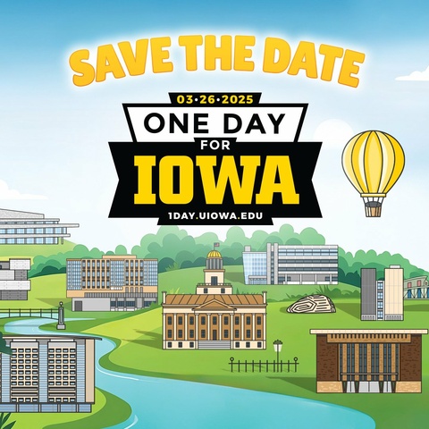 one day for iowa graphic