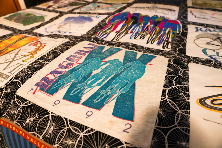 RAGBRAI quilt made of old ride t shirts