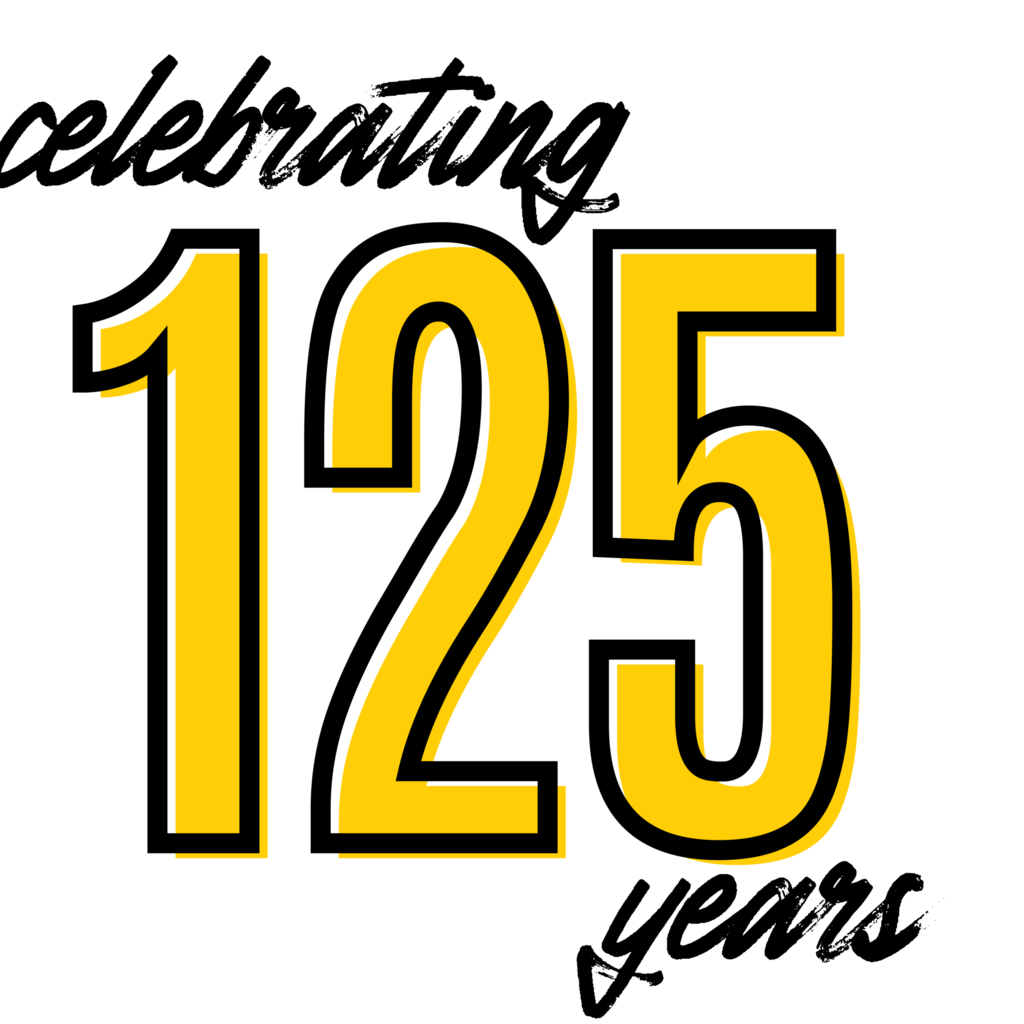 graphic that reads: celebrating 125 years