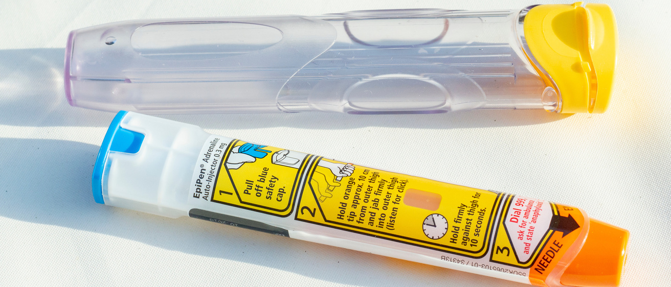 image of an epi pen on white
