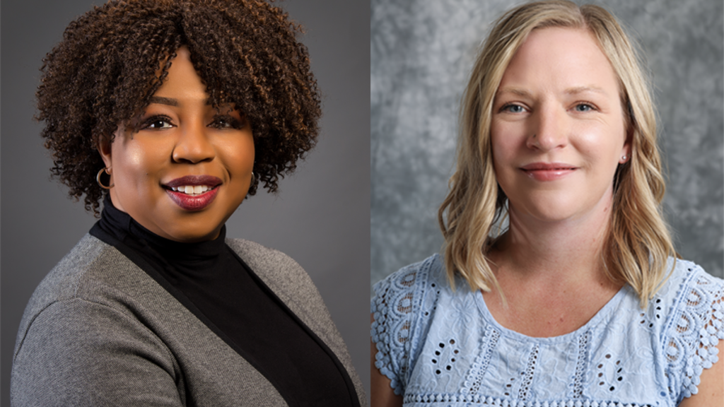 2025 Iowa postdocs Shandra burton, left, and Mary Beth Davis