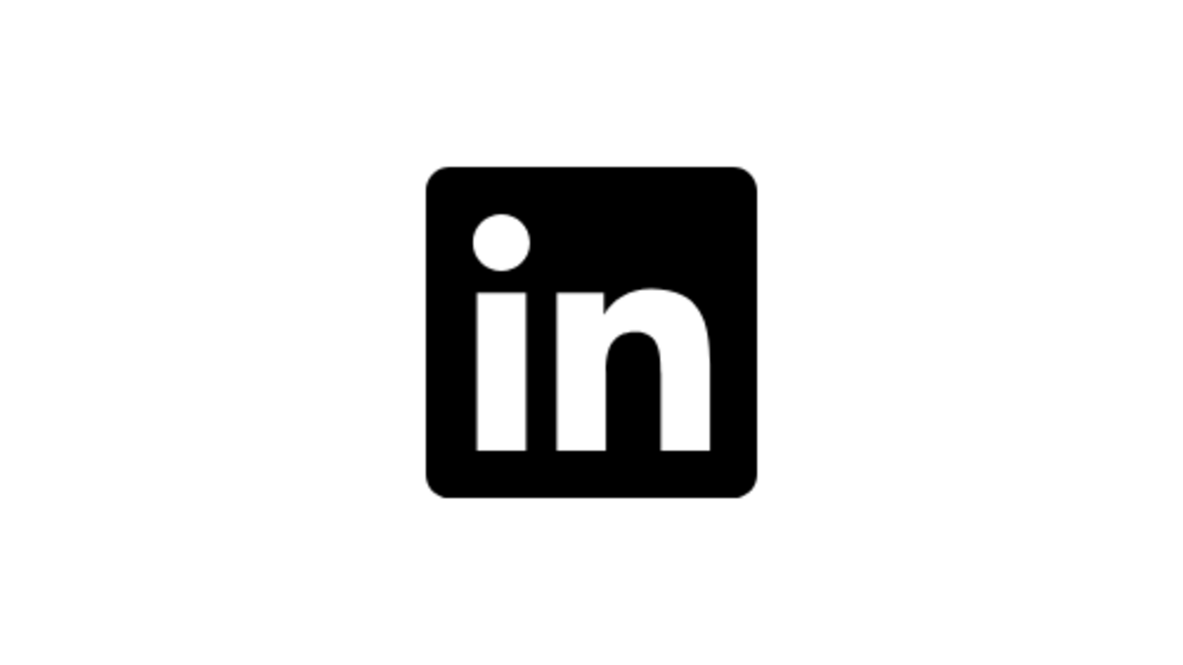 Black and white LinkedIn logo linking to Iowa Online Nurse Residency Program's LinkedIn page