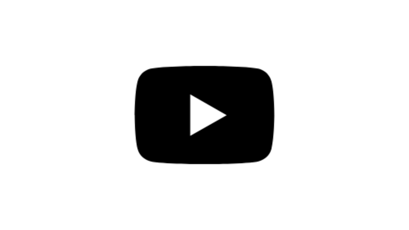 Black and white YouTube logo linking to Iowa Online Nurse Residency Program's YouTube page